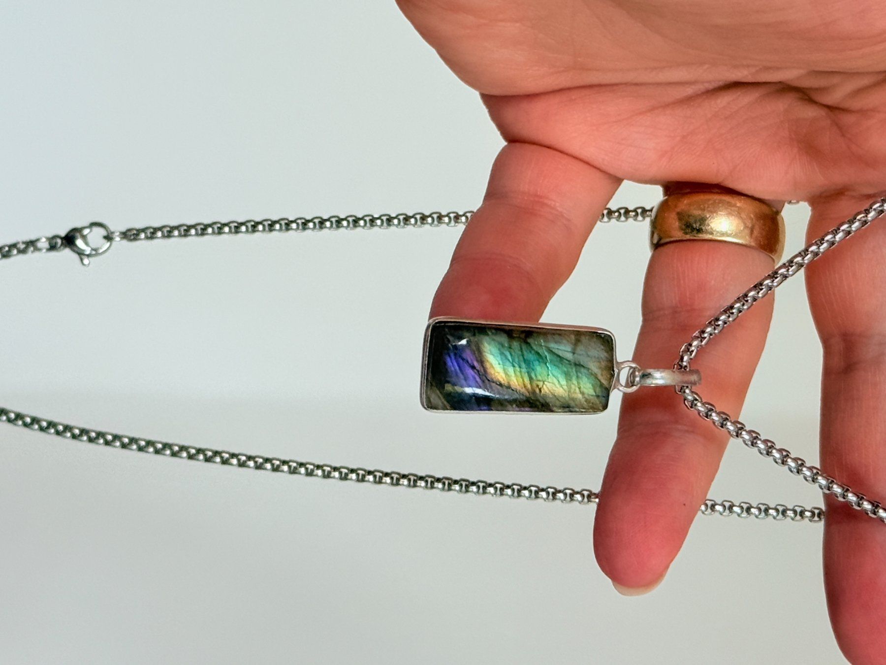 Ketten: Collier avec Labradorite – Neu und originalverpackt aus Genève von AWWA 8