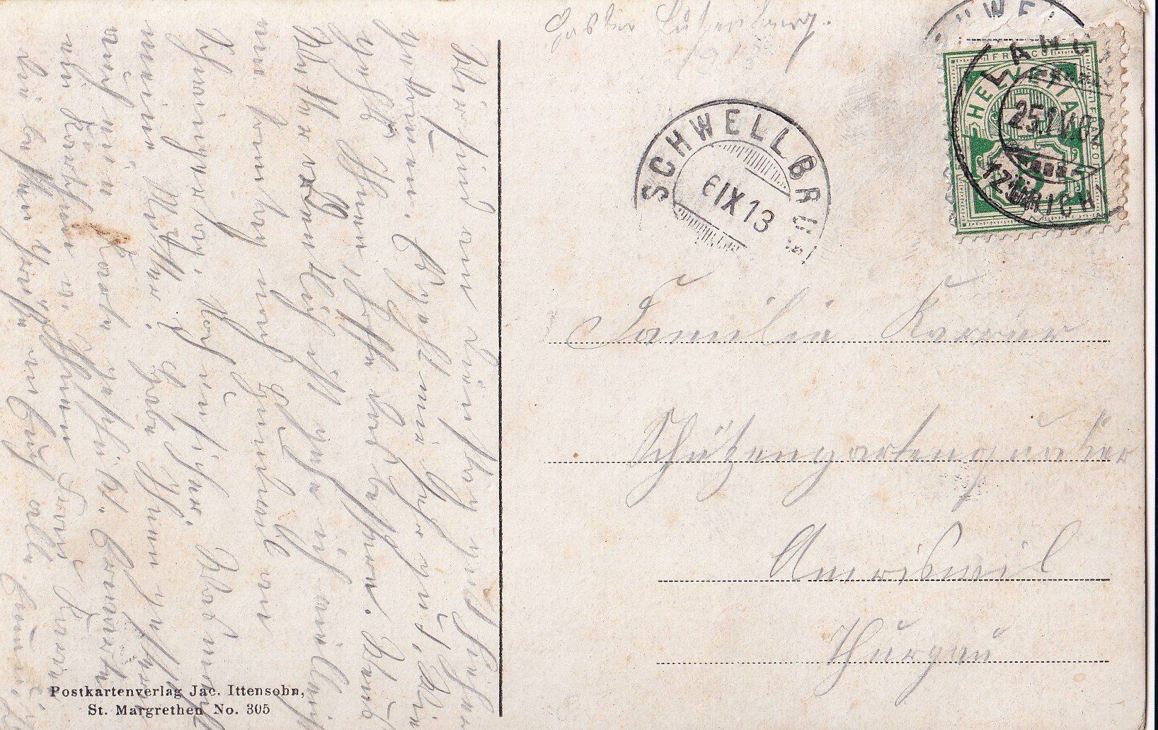 Cartoline postali: Schwellbrunn Teilansicht – Usato da Olten venduto da clotaldi 1