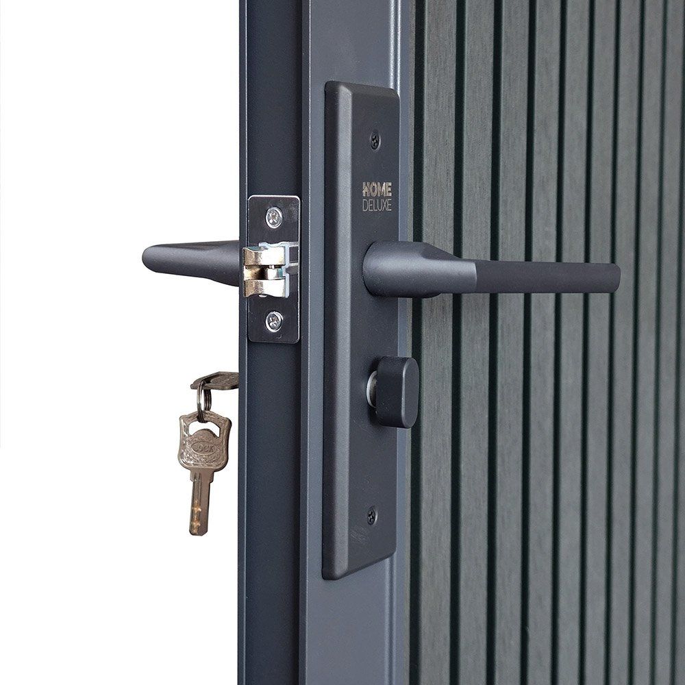 Porte: WPC Gartentor inkl. Schloss Vertikal Anthrazit 80x180cm – Nuovo e nell'imballaggio originale da Wallenwil venduto da toesstal-vertrieb 6