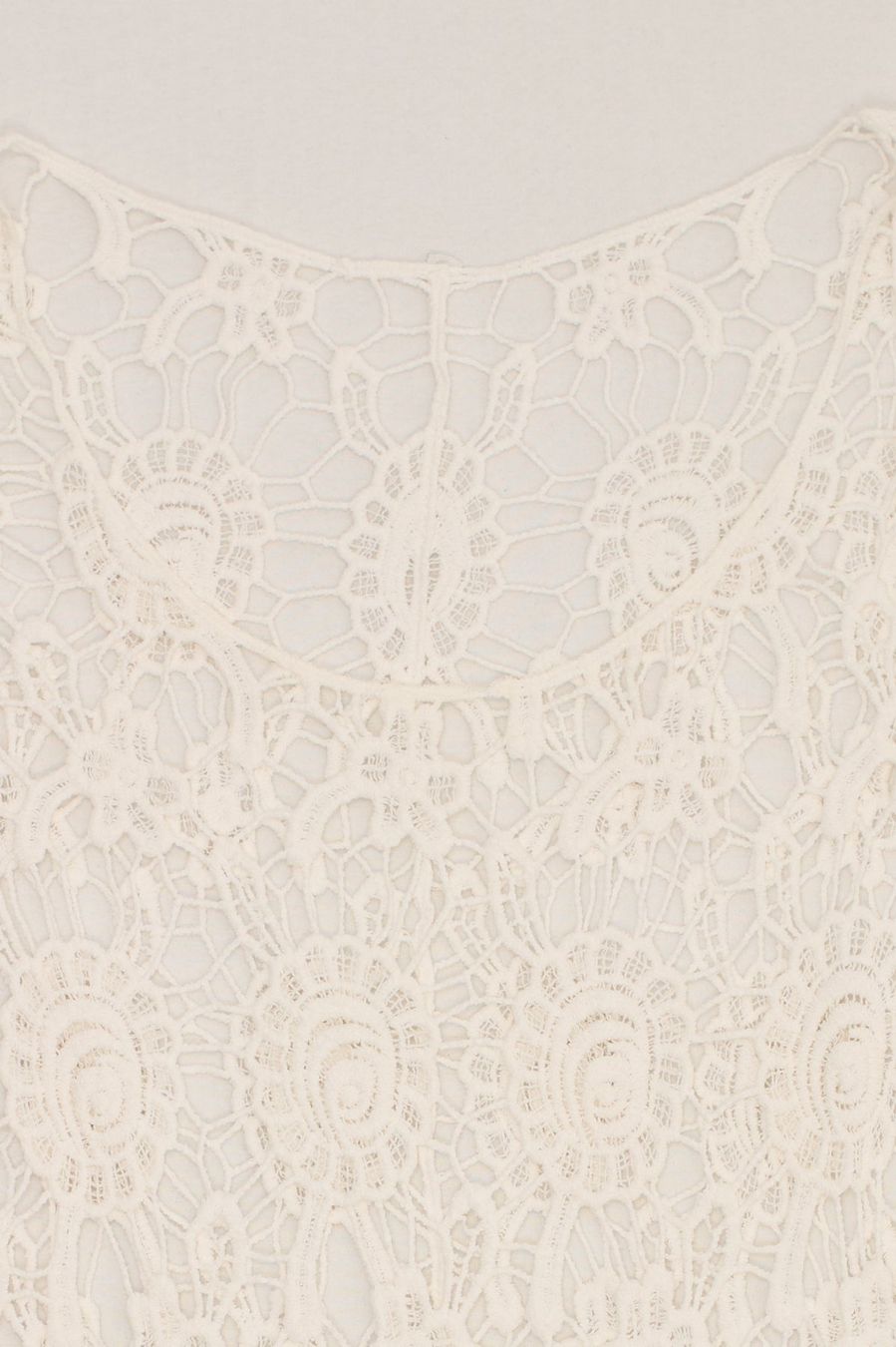 Top: Blouse Dentelle Blanche Manches 3/4 T. L – Usato da Fribourg venduto da re-fine 2