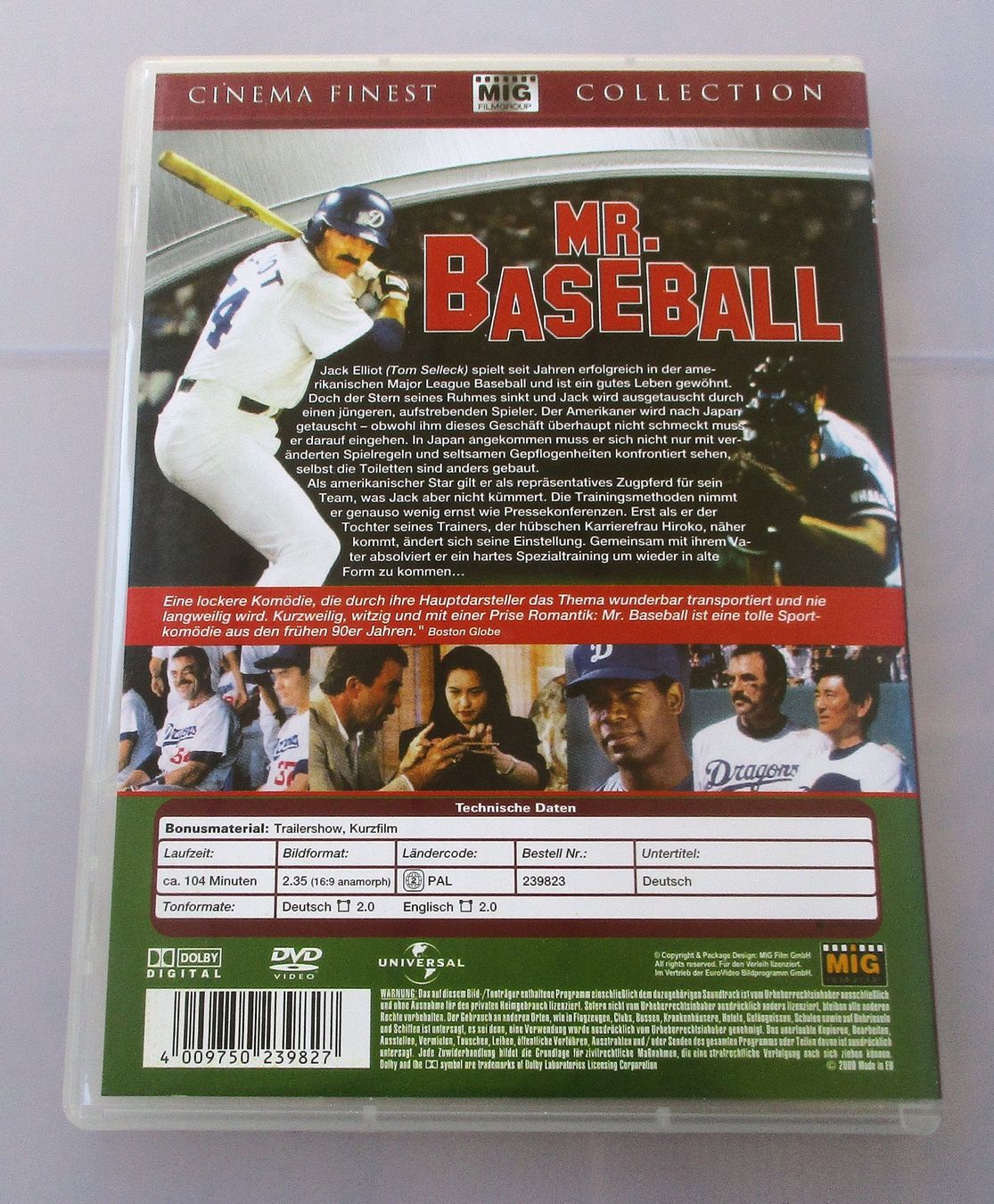Alle DVDs: MR. BASEBALL - Tom Selleck – Gebraucht aus Wattwil von Muriel10 1