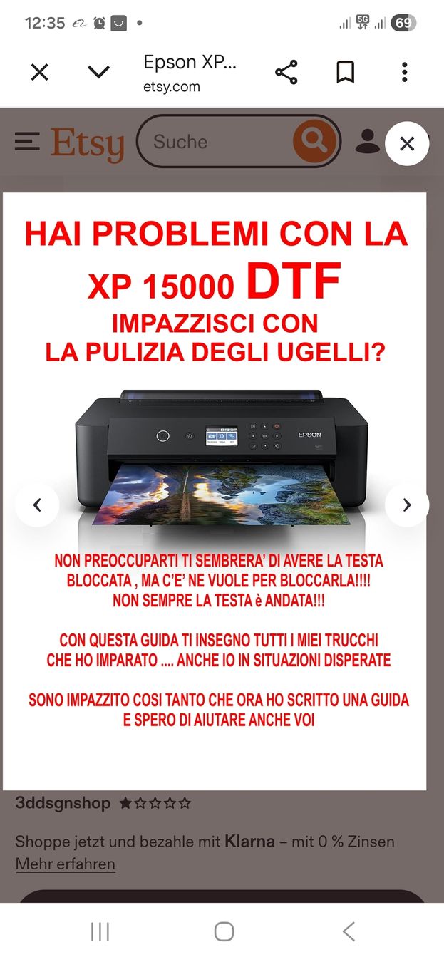 Epson Drucker: Dtf printer – Neu (gemäss Beschreibung) aus La Tour-de-Peilz von Jonny-deep 2