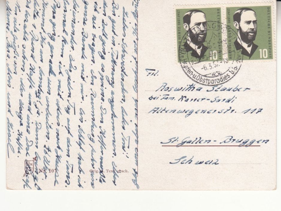 Cartoline postali: Humorkarte Schwoba 1957 – Usato da Bürglen TG venduto da StampGraf 1