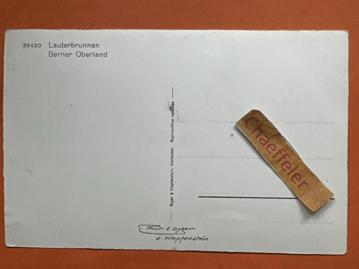 Cartoline postali: Alte Ansichtskarte Lauterbrunnen, Berner Oberland  – Usato da Zürich venduto da Chaeffeler 1
