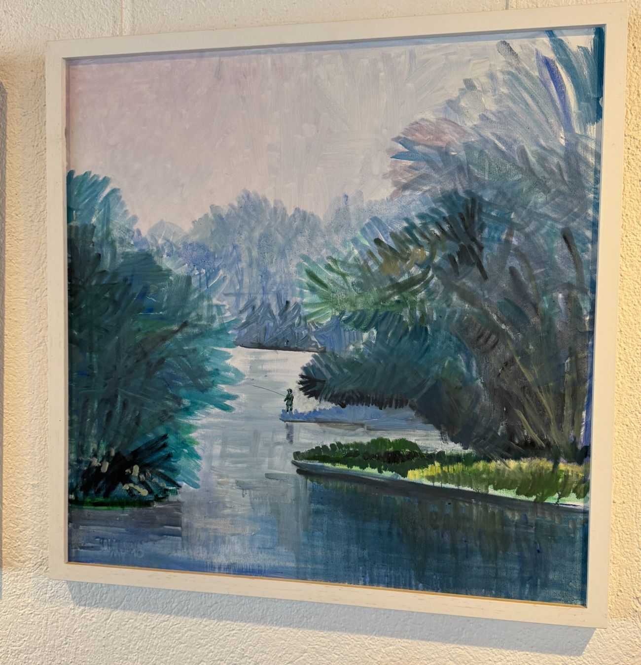 Dipinti: Martin Herzig - Ölbild Flusslandschaft – Usato da Oensingen venduto da Faebu_00 2
