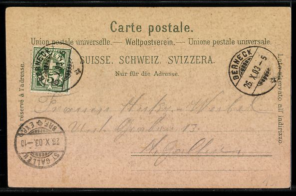 Cartes postales: Litho Berneck, Strassenblick in die Neug – D'occasion à Berlin par bartko-reher 1