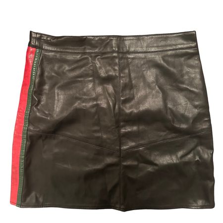 Black Faux Leather Mini Skirt Clubwear Icon M