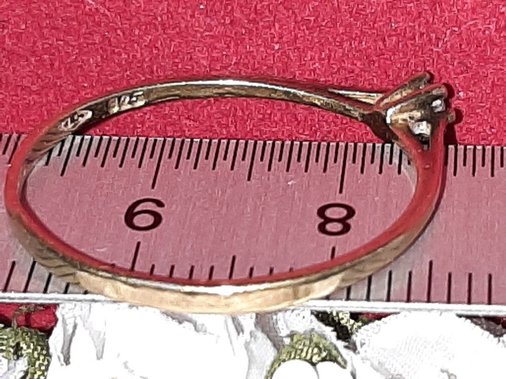 Solitär Ring Silber vergoldet mit Stein ca. 20mm filigran Kaufen auf Ricardo