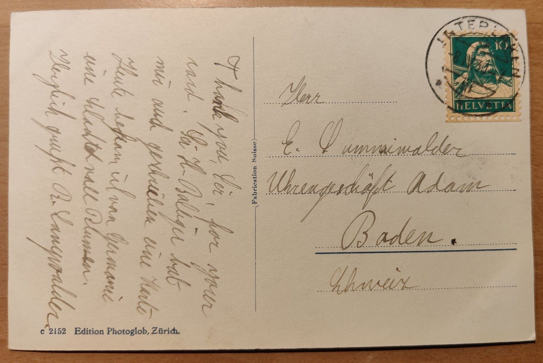 Ansichtskarten: Klosters Platz um 1930 – Gebraucht aus St. Erhard von Chaeferli6 1