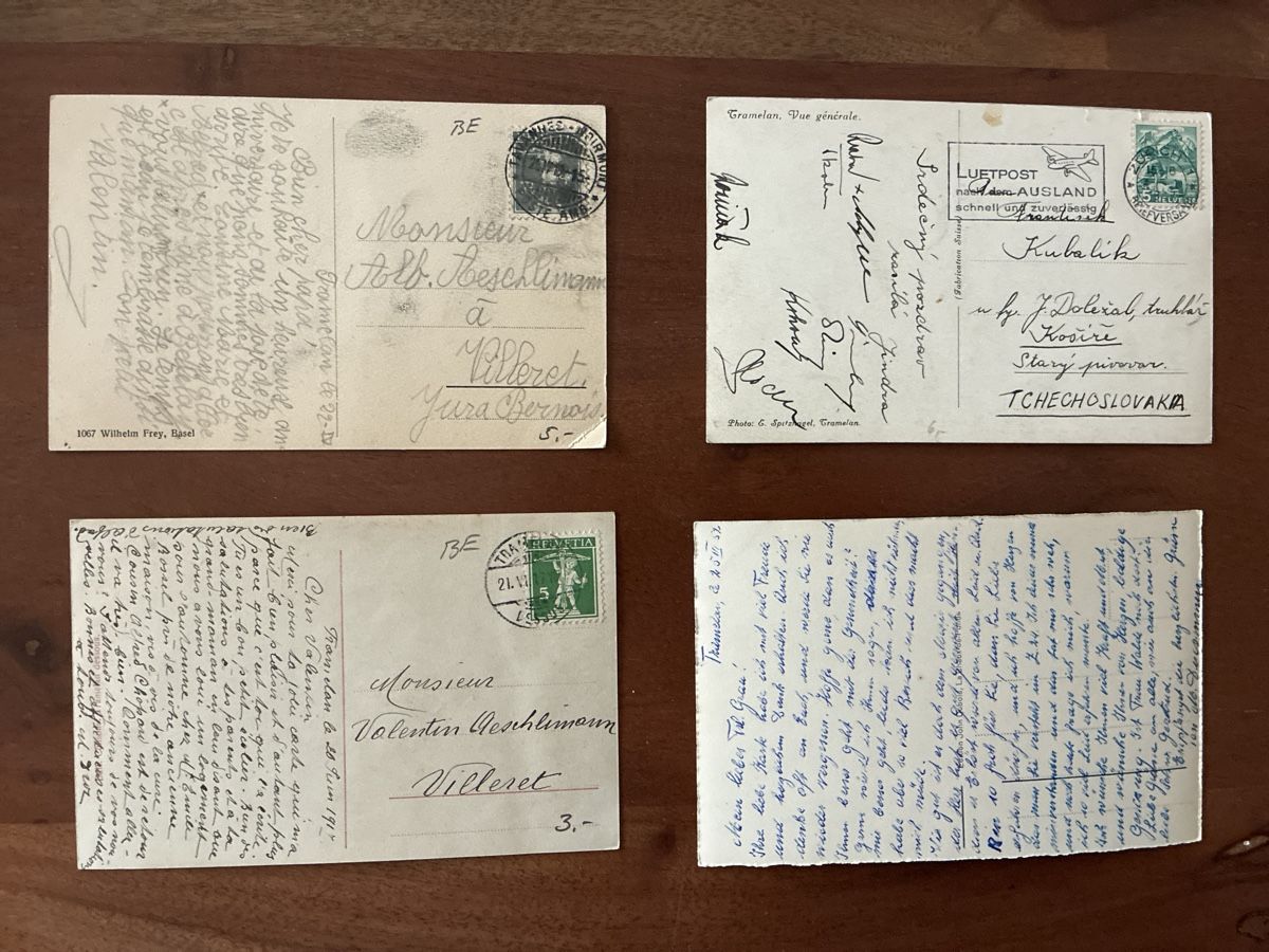 Cartoline postali: 7 Ansichtskarten Schweiz von Tramelan BE – Usato da Oftringen venduto da Cla.vD.74 5