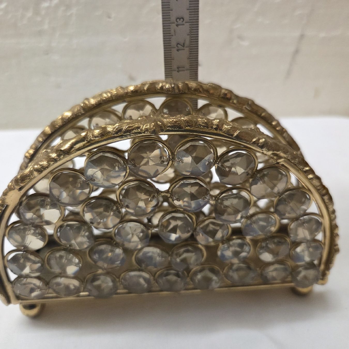 Tutte le decorazioni: Serviettenhalter goldfarben mit Steinen Deko.. – Usato da Stans venduto da Ducati16 5