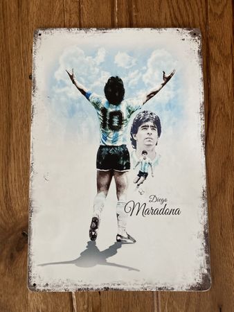 Diego Armando Maradona / Schönes Blechschild - neu!!!