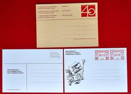 GANZSACHE POSTKARTE DIENSTPOSTKARTE PTT 1988** 1991**