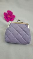 Elegantes Damen Portemonnaie Lila Gesteppt Neu