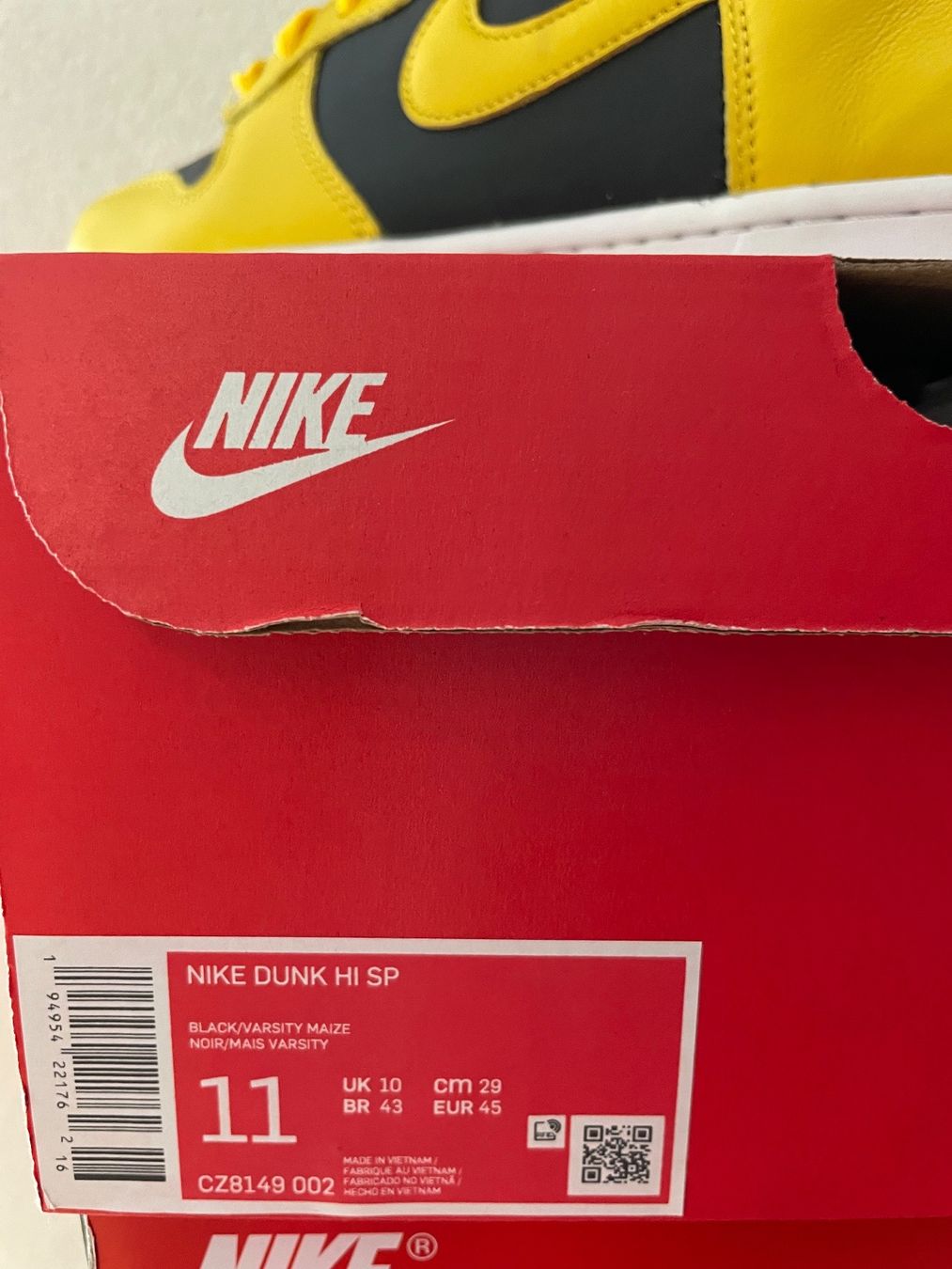 Nike Scarpe da uomo: Nike Dunk High Varsity Maize - Taille 45 EU – Nuovo e nell'imballaggio originale da Matran venduto da Miraleo 3