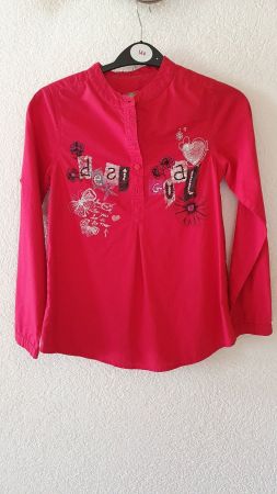 Blouse rouge fuchsia Desigual fille 134-140