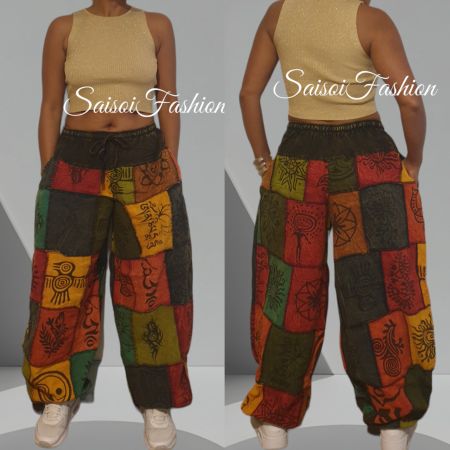Sommer Batik unisex Hippie Boho Yoga Haremshose XS-XL