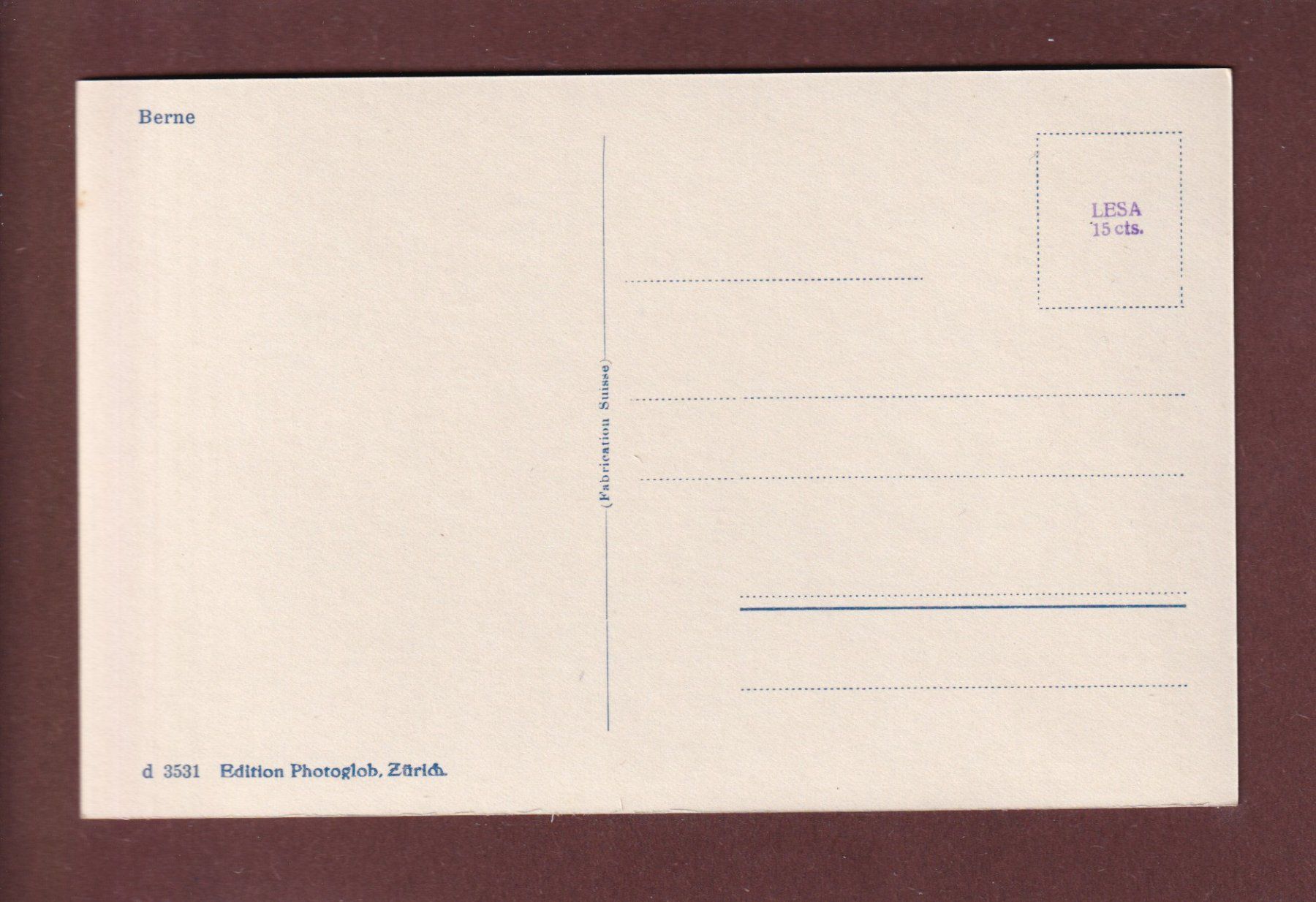 Cartes postales: BERN - Teilansicht – D'occasion à Pully par nicecards 1