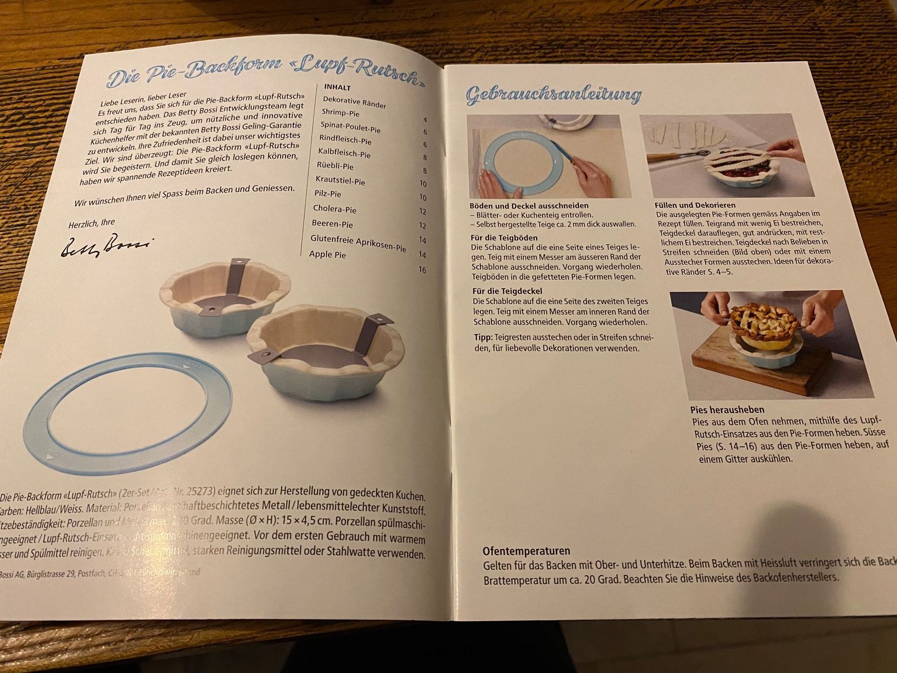 Betty Bossi Teglie da forno: Pie Form von Betty Bossi – Nuovo (secondo la descrizione) da Villmergen venduto da 12roadrunner06 2