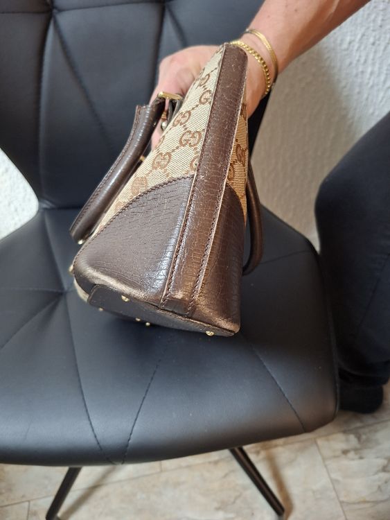 Sac à Main Vintage – Style Banane En Fausse Fourrure Marron – État Excellent – Authentique – Pour Femme