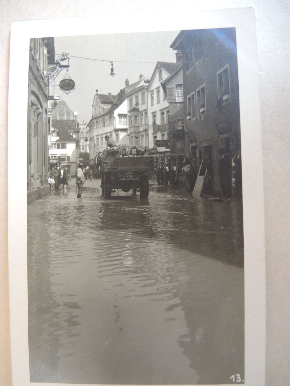 Cartoline postali: Rorschach Hochwasser mit Saurer Ansichtskarte Postkarte – Usato da Rorschach venduto da maeck8