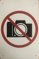Blechschild keine Fotos Foto verboten Kamera no Photo Sign