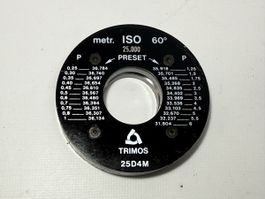 Trimos TEL25D4M Einstellring Innengewindemessung  60 Grad