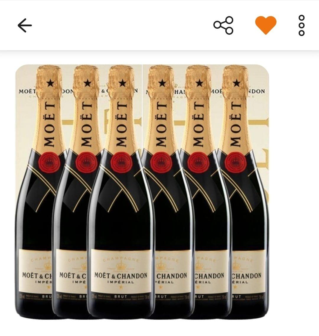 Moet Wein: MOET CHANDON  BRUT CHAMPAGNER 6 FLASCHE 0.75cl – Neu (gemäss Beschreibung) aus Schönenwerd von 1952kv