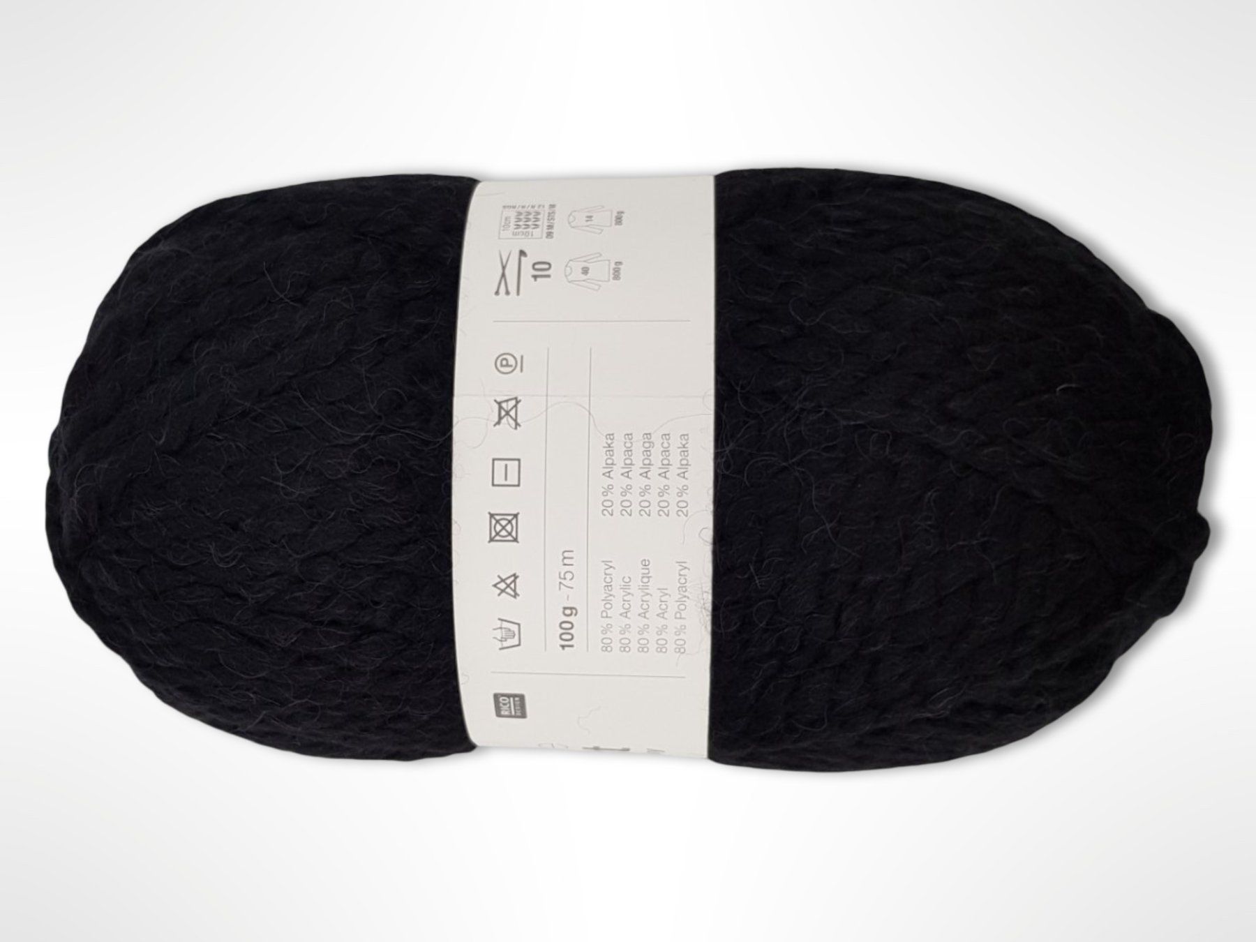Wolle: RICO DESIGN dicke Wolle Schwarz 9 Stk. – Neu (gemäss Beschreibung) aus Suhr von Restwert_Suhr 3