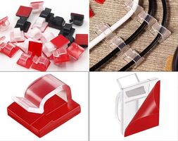 Kabelführung 30x Selbstklebende Kabelhalter Organizer Clips