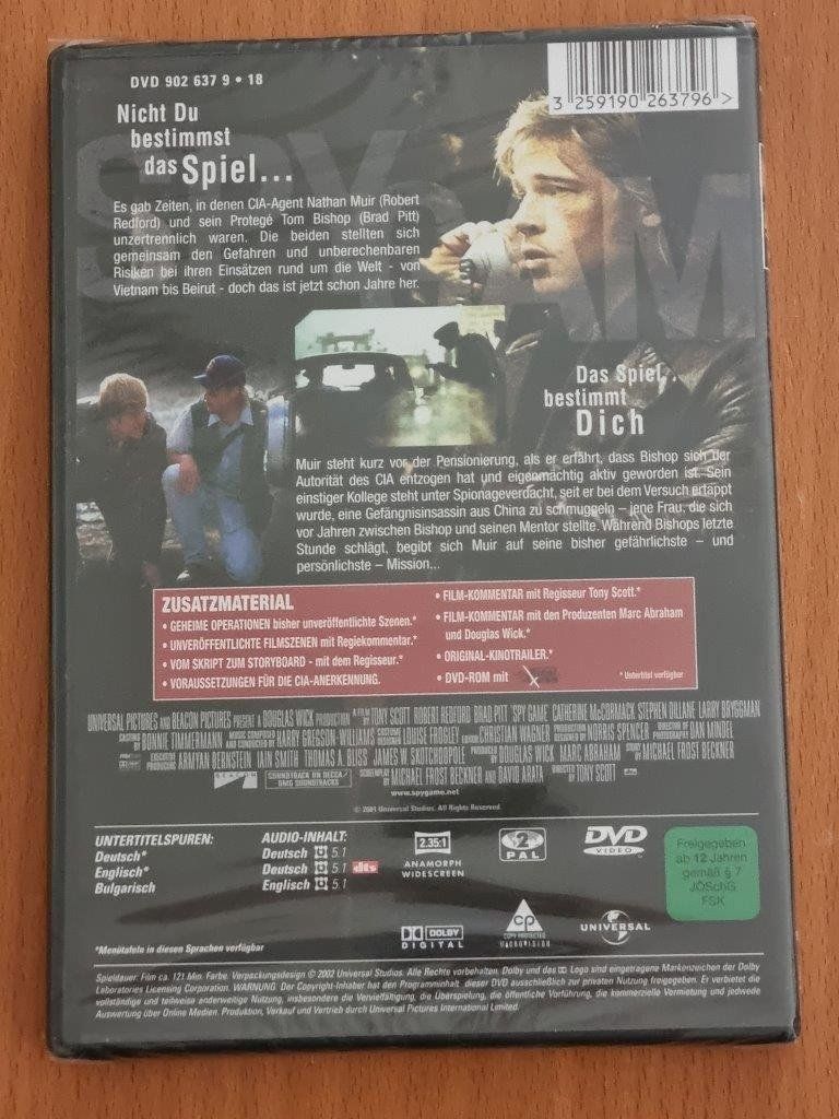 Tutti i DVDs: ROBERT REDFORD / DVD: Spy Game - Der finale Countdown -> NEU – Nuovo e nell'imballaggio originale da Ehrendingen venduto da Thomas_2 1