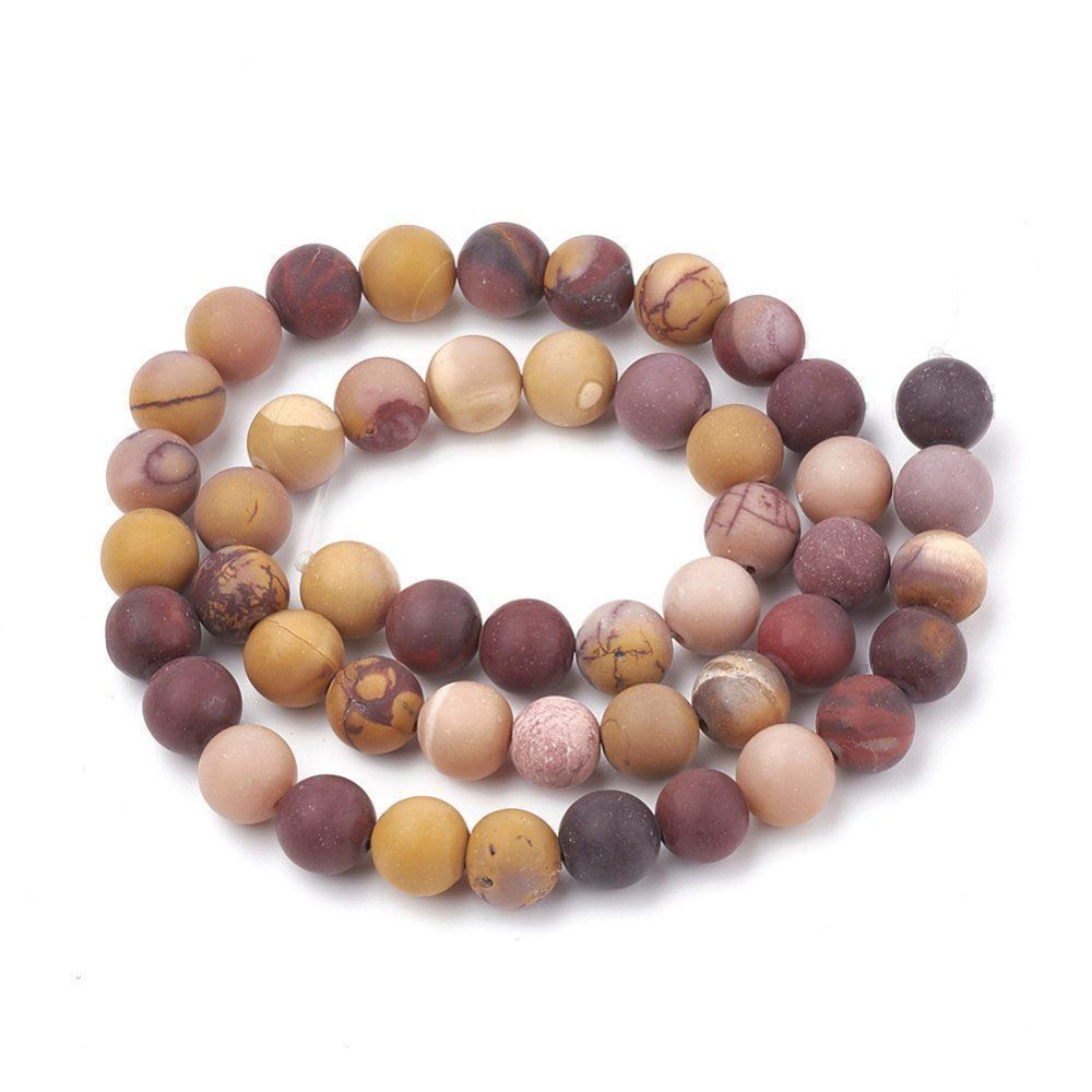 Perle (finte): Mookaite Perlen matt 4mm 1 Strang – Nuovo (secondo la descrizione) da Alpnachstad venduto da perlengaby 2