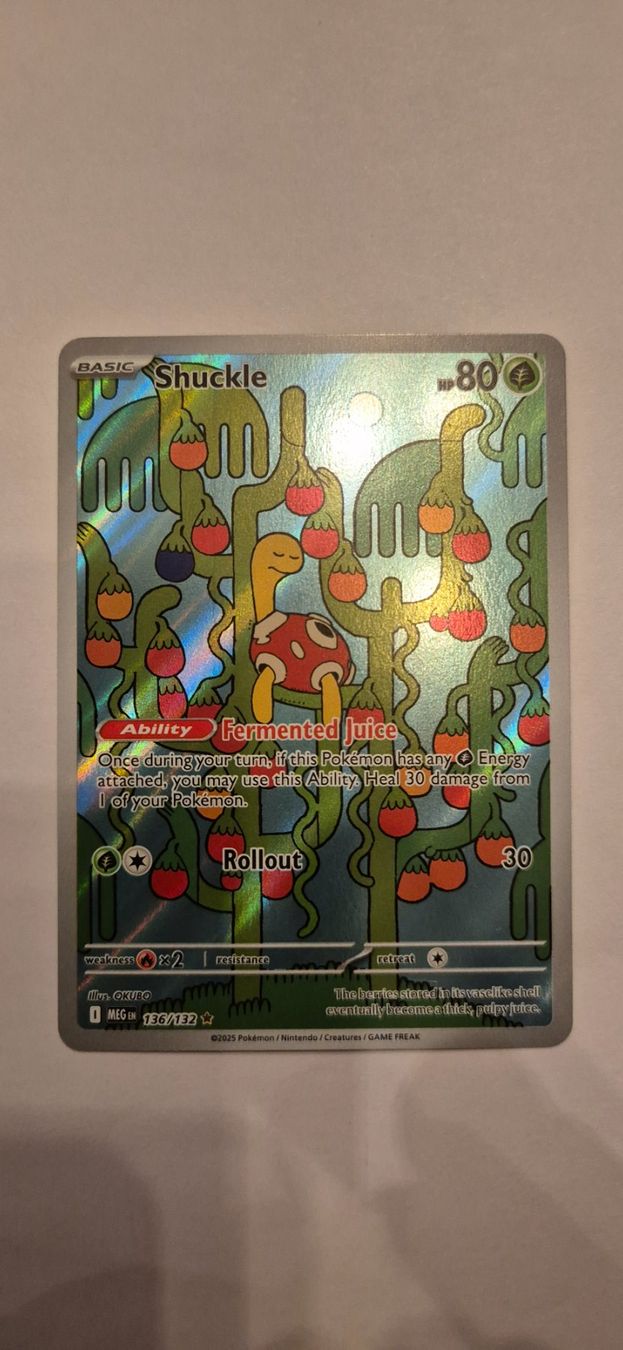 Pokémon Carte collezionabili: Shuckle 136/132 Mega Evolution Illustration – Nuovo e nell'imballaggio originale da galgenen venduto da misi88