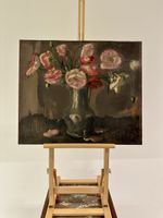 Nature morte, huile sur bois, signature non lisible!