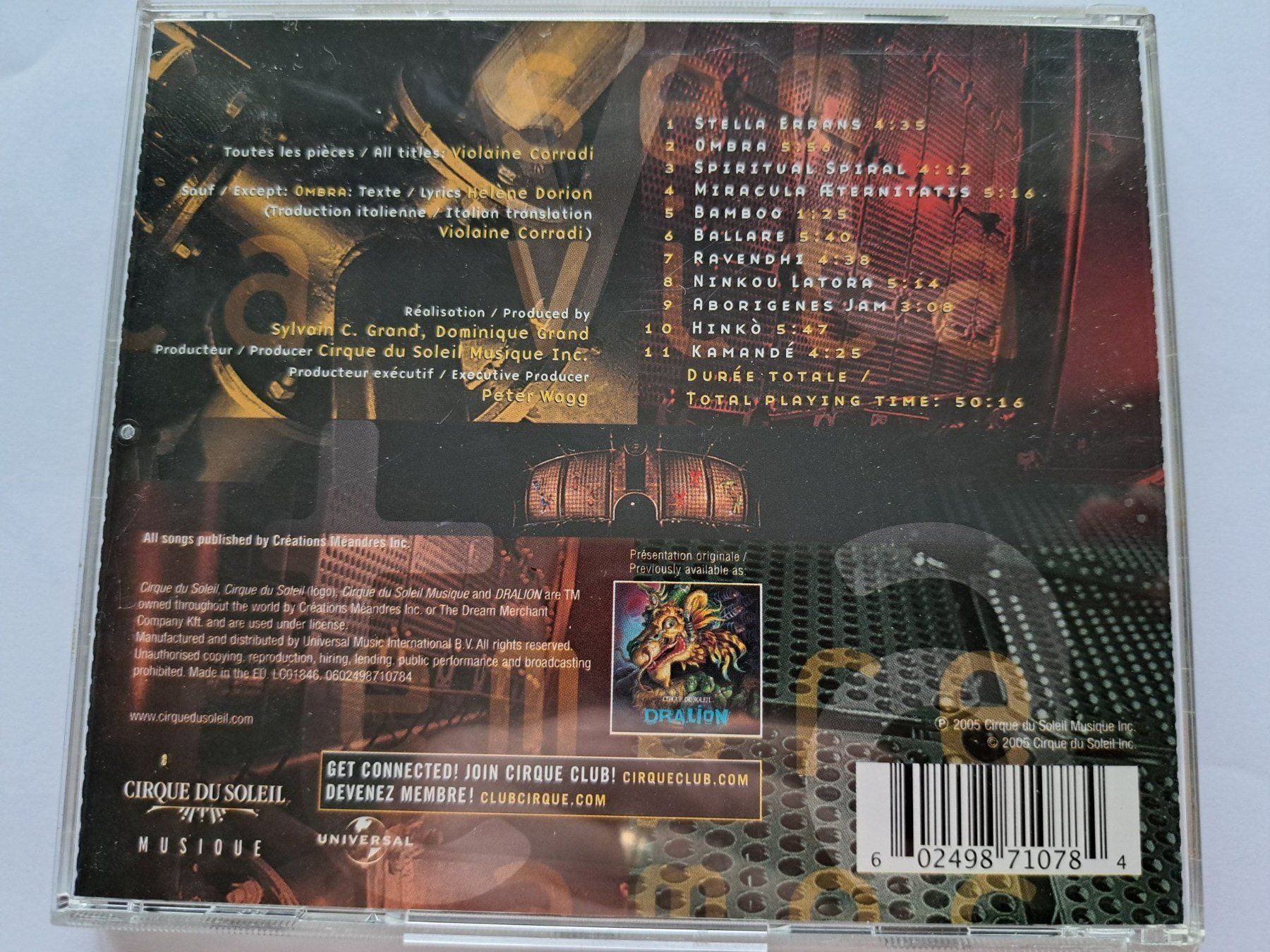 CD: Cd Dralion - Cirque du Soleil – Usato da Pully venduto da bro_n52j 1