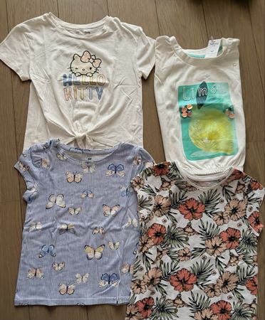 Lot de 4 t-shirts fille taille 128