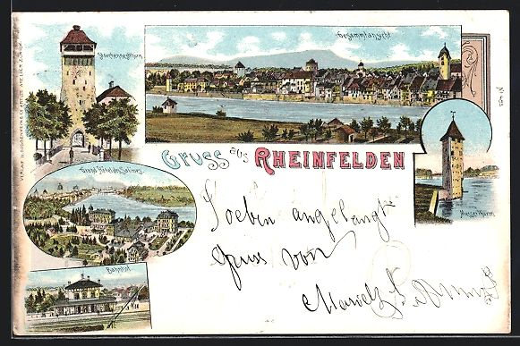 Cartoline postali: Litho Rheinfelden, Grand Hotel des Salin – Usato da Berlin venduto da bartko-reher