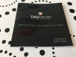 TAG HEUER ORIGINAL - OPERATING INSTRUCTIONS - BOOKLET !!!