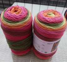 Strickwolle 2x 400gr/1000m, mehrfarbig, 30Wolle/Acryl, Katia