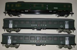 Fleischmannset 3 Wagon SBB altes Logo, DC, OVP