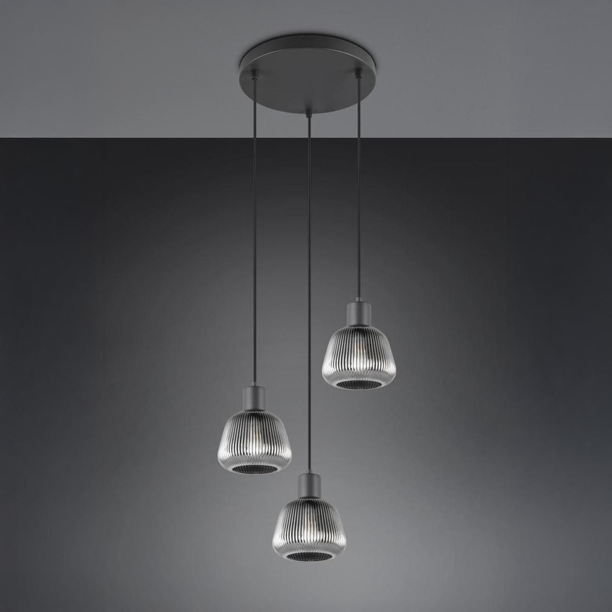 Kronleuchter & Deckenlampen: Pendelleuchte, 3 Strahler, Glas, 37 cm Ø – Neu (gemäss Beschreibung) aus Kreuzlingen von Smart-Light 4