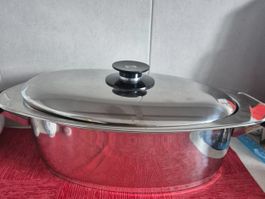 AMC casserole 6 Litres, Inox 18/10, Couvercle Visiotherm