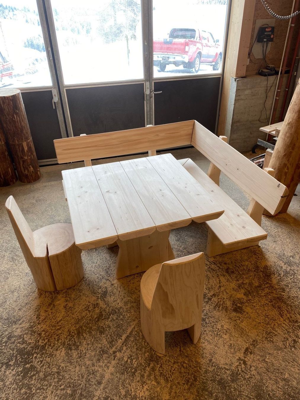Articoli in legno: Gartenmöbel aus Rundholz/Bretter – Nuovo e nell'imballaggio originale da Heimisbach venduto da Rundholzmoebel 5