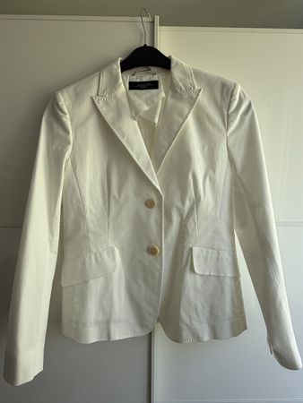 Weekend Max Mara Blazer weiss Gr. 38 Baumwolle