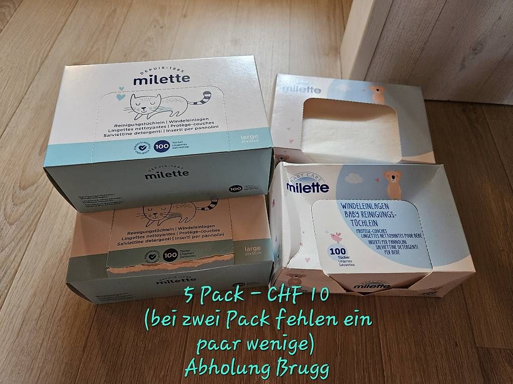 Windeleimer & Windeln: Milette Windeleinlagen – Neu und originalverpackt aus Brugg AG von man_cx5c