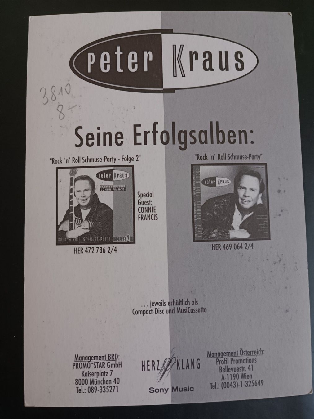 Autogramme: Peter Kraus - handsigniert – Gebraucht aus Menziken von Autogramme 1