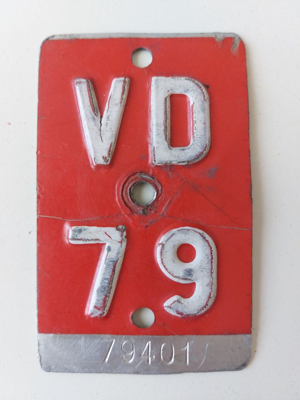 Sachs Insegne: Velonummer VD 79 plaque Velo – Usato da Schenkon venduto da Uhu007