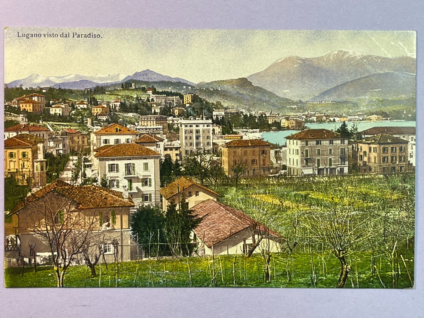 Ansichtskarten: Lugano visto dal Paradiso – Gebraucht aus Steg VS von _vinci_