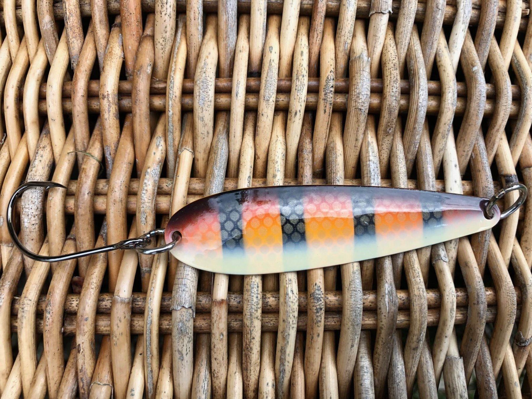 Esche: Schlepplöffel Glow "Perch", ca. 95 mm – Nuovo (secondo la descrizione) da Arbon venduto da Helmuth 1