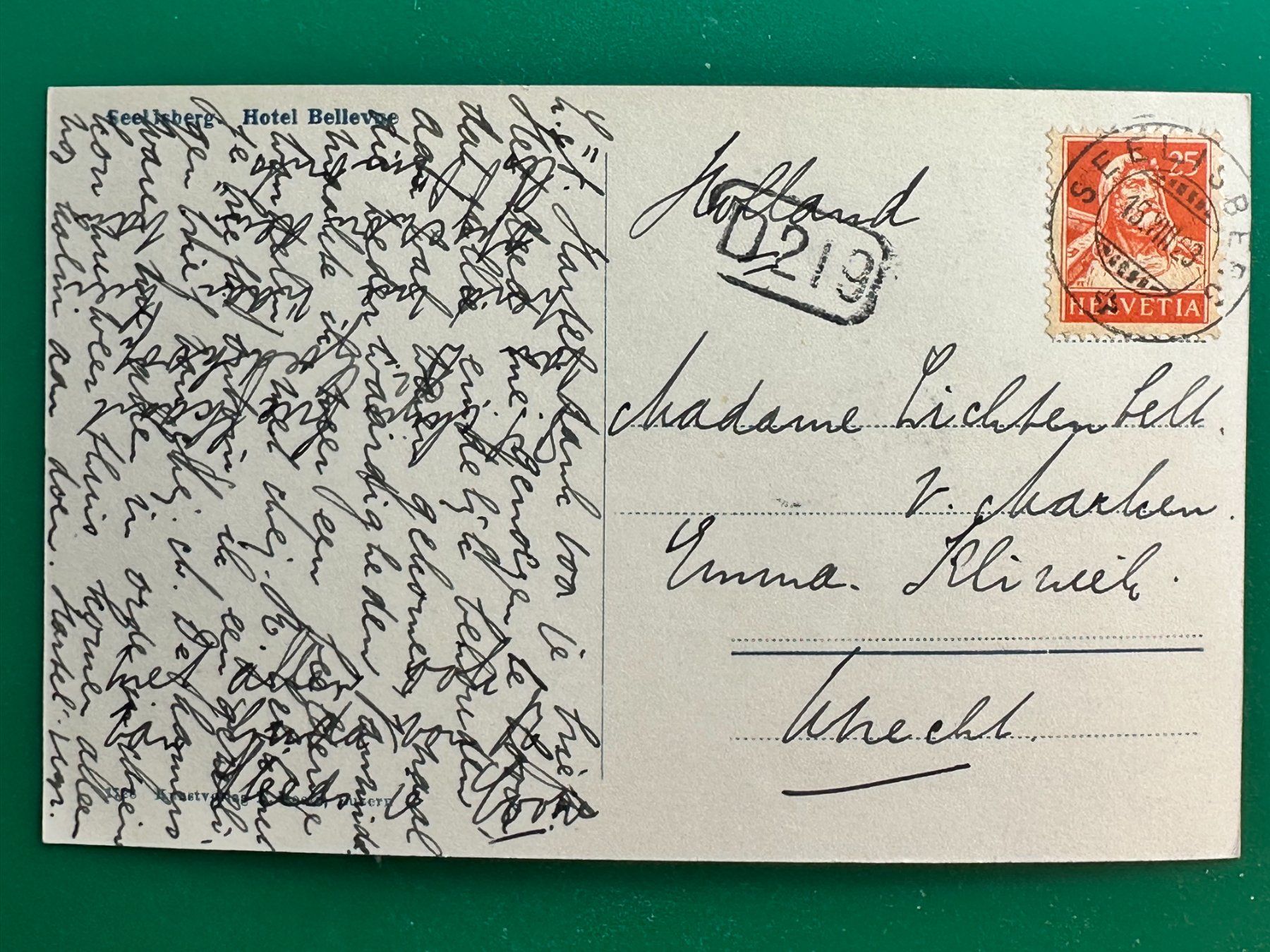 Cartoline postali: Seelisberg - Hotel Bellevue – Usato da Steg VS venduto da danwer74 1